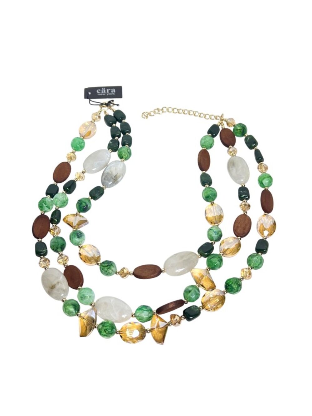 Cara New York Gold Tone Multi-Strand Beaded Necklace (6354) - Picture 6 of 7